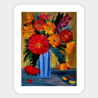 Fun vibrant colorful flowers Sticker